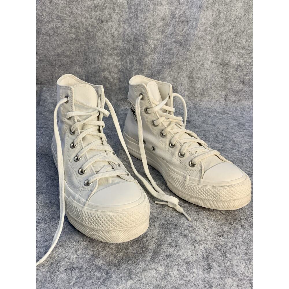 Converse Chuck Taylor All Star Lift High Top Cream Butterfly Platform W Size 7.5 - Picture 3 of 12